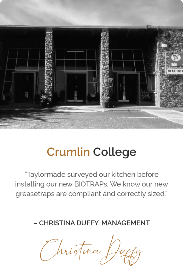 Crumlin College testimonial and picture