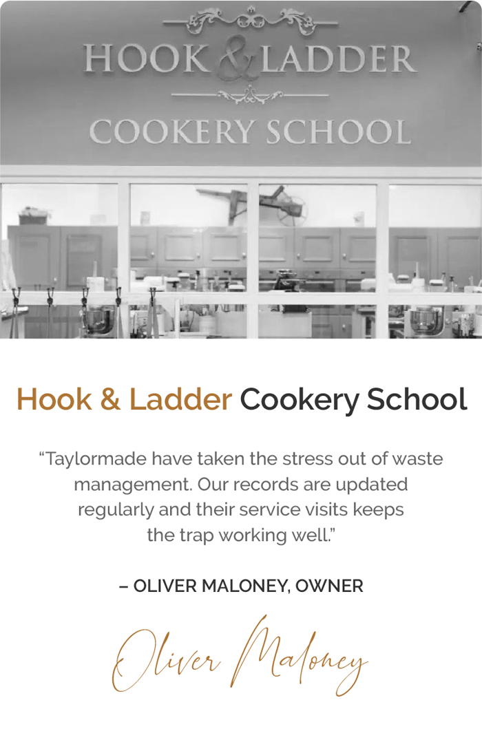 Hook and Ladder Cookery School testimonial and picture