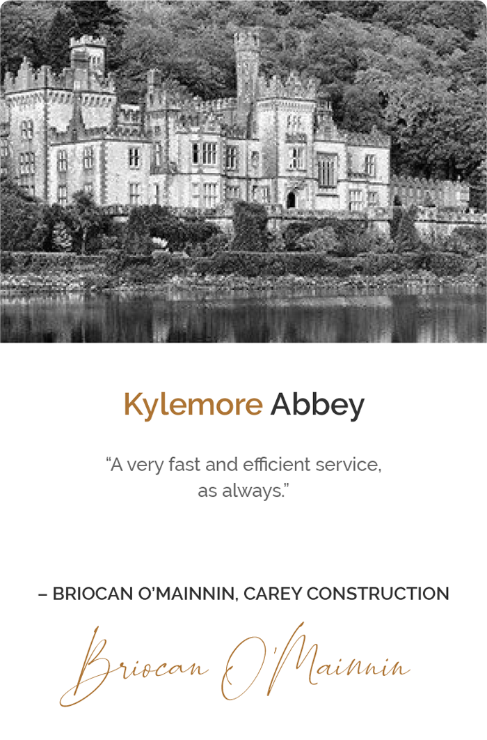 Kylemore Abbey testimonial and picture