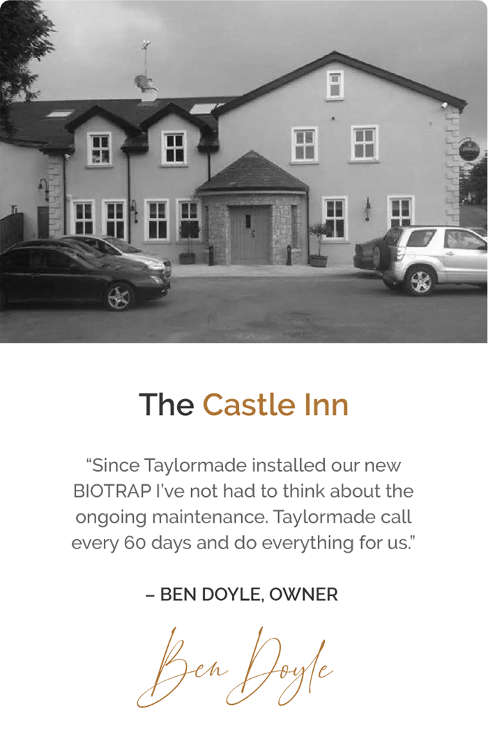 Castle Inn testimonial and picture